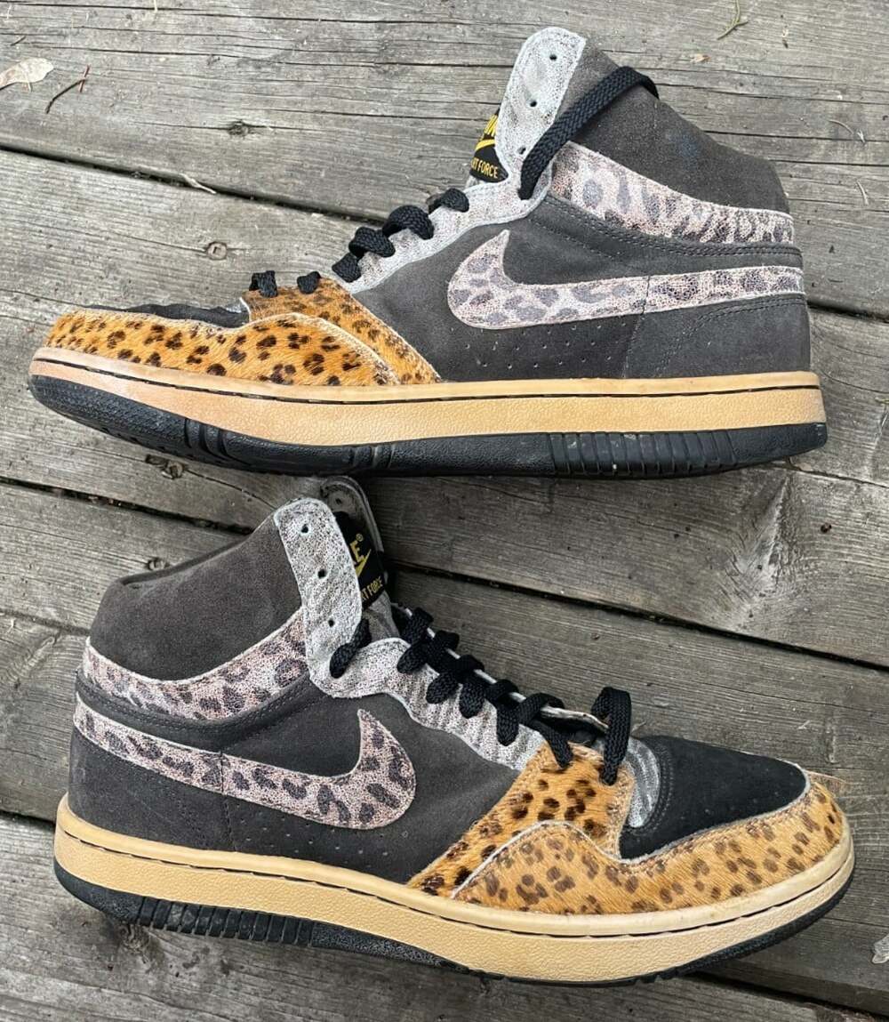 Nike Atmos Court Force High Animal Print 314429-021 Mens Size 10.5